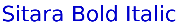 Sitara Bold Italic шрифт
